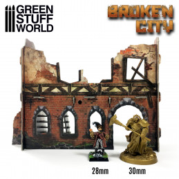 Broken City - Terrain Set | Cardboard Scenery