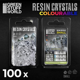 cristaux de résine transparents colorables