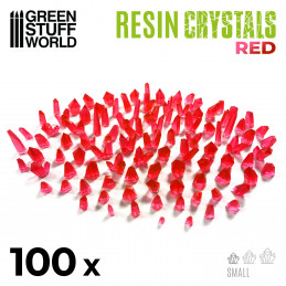 ▷ RED Resin Crystals - Small
