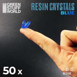 Cristales de Resina AZUL - Medianos Bits de Resina Transparente