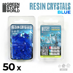 BLUE Resin Crystals - Medium | Transparent resin bits