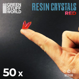 RED Resin Crystals - Medium | Transparent resin bits