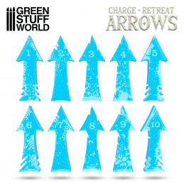 Charge and Retreat Arrows - Light Blue | Markers and gaming rulers
