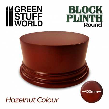 Round Block Plinth 10cm - Hazelnut