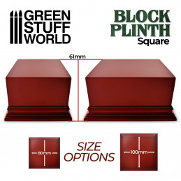 Square Top Display Plinth 10x10cm - Hazelnut Brown | Squared Plinths