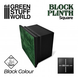 Square Top Display Plinth 8x8 cm - Black | Squared Plinths