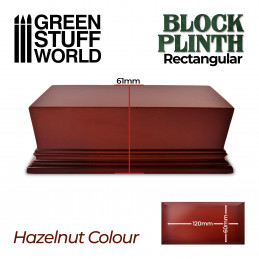 Rectangular Top Display Plinth 12x6cm - Hazelnut Brown | Squared Plinths