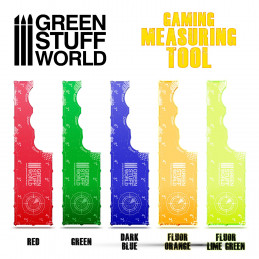 Gaming Measuring Tool - Fluor Orange 8 inches | Markers and gaming rulers