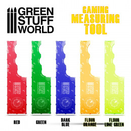 Gaming Measuring Tool - Fluor Lime Green 8 inches | Markers and gaming rulers