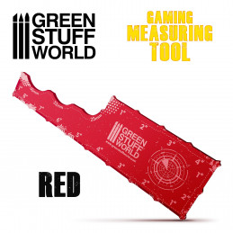 Mesureur Gaming - Rouge 8 pouces | Marqueurs et règles du jeu