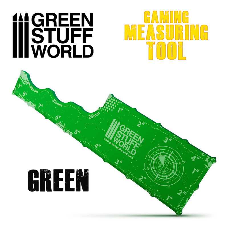 Mesureur Gaming - Vert 8 pouces | Marqueurs et règles du jeu