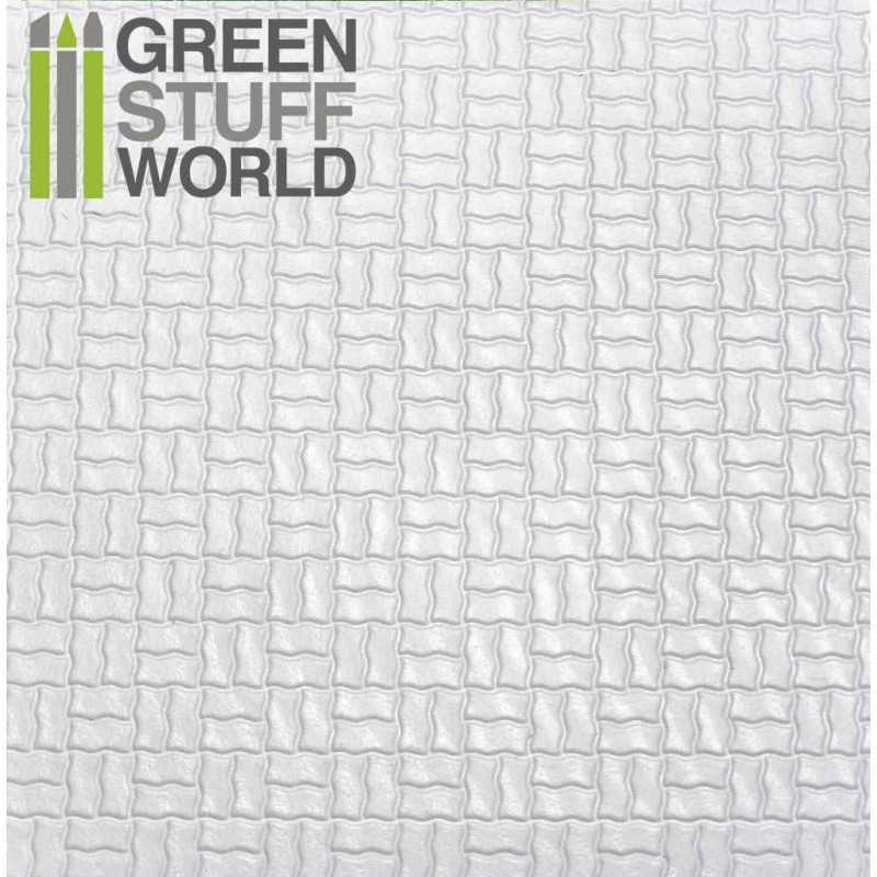 ABS Plasticard - OFFSET CURVED Textured Sheet - A4 ABS Plasticard - OFFSET CURVED Textured Sheet - A4