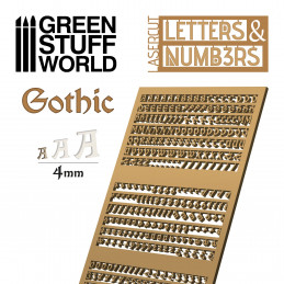 Letras y números 4 mm GOTICOS Letras y numeros Modelismo