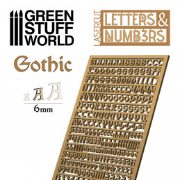 Lettres et nombres 6 mm GOTHIQUE | Lettres et chiffres Modelage