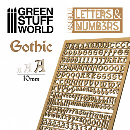 Buchstaben und Zahlen 10 mm GOTISCH | Buchstaben und Zahlen