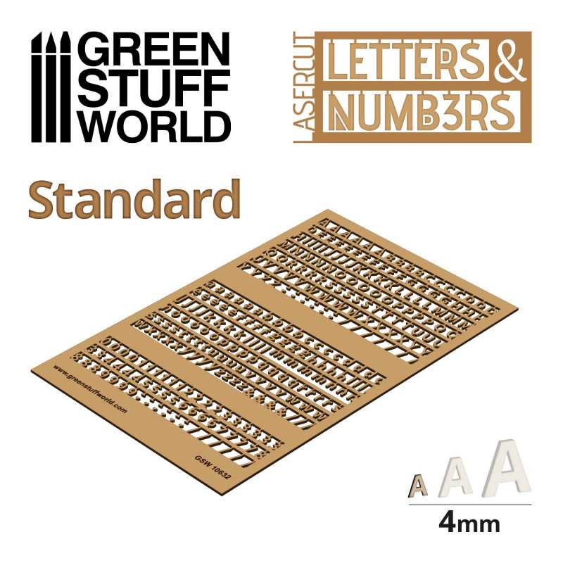 Buchstaben und Zahlen 4 mm STANDARD | Buchstaben und Zahlen