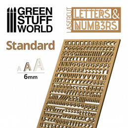 Buchstaben und Zahlen 6 mm STANDARD | Buchstaben und Zahlen