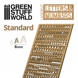 Letras y números 6 mm ESTANDAR Letras y numeros Modelismo