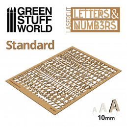 Letras y números 10 mm ESTANDAR Letras y numeros Modelismo