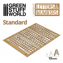 Letters and Numbers 10 mm STANDARD | Letters and Numbers for Modelling
