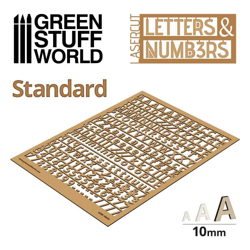 Buchstaben und Zahlen 10 mm STANDARD | Buchstaben und Zahlen