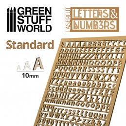 Letras y números 10 mm ESTANDAR Letras y numeros Modelismo