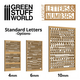 Lettres et nombres 6 mm STANDARD | Lettres et chiffres Modelage