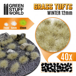 Grass TUFTS - 12mm self-adhesive - WINTER | 12 mm Grass Tufts