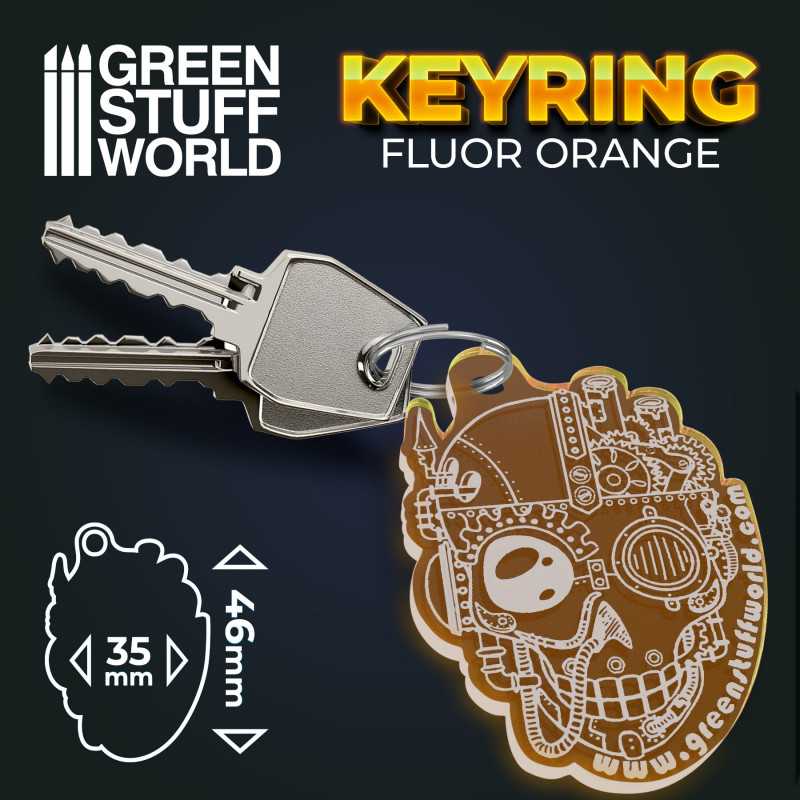 GSW skull Keyring - Fluor Orange