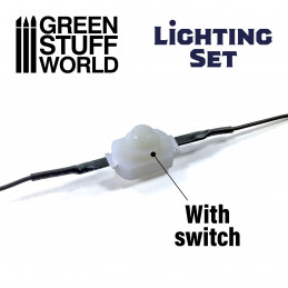 Set Iluminacion de LEDs con Interruptor Electronica para Maquetas