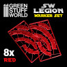 Legion arc-shaped line of fire markers - RED 