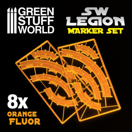 Legion arc-shaped line of fire markers - ORANGE FLUOR | Markers and gaming rulers