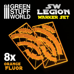 Legion Linienmarkierung Satz - Fluor Orange | Marker und Spiel Lineale