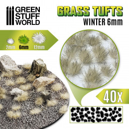 Grass TUFTS - 6mm self-adhesive - WINTER | 6 mm Grass Tufts