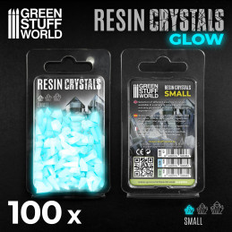 AQUA TURQUOISE GLOW Resin Crystals - Small | Transparent resin bits