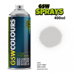 Matt Grey Spray Paint 400ml | Colour Primers Spray