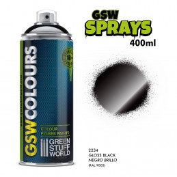 SPRAY Couleurs Noir Brillant 400ml | Spray Appret de couleurs