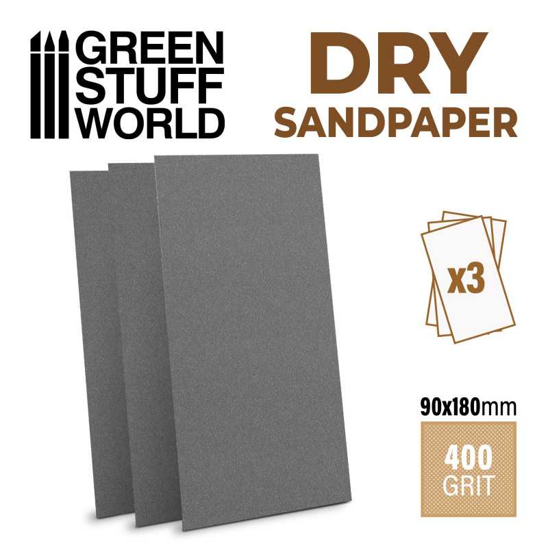 Papier de verre 180x90mm - DRY - Grain 400 | Papier de verre