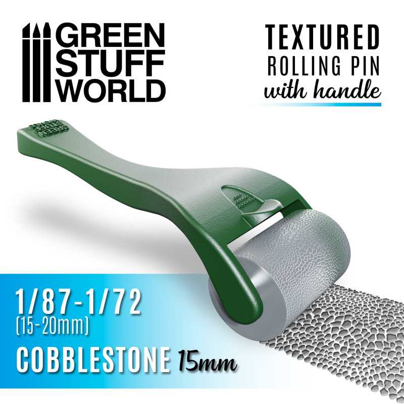 Rouleau texturé avec poignée - PAVÉ 15mm | Rouleaux avec poignée Rouleau texturé avec poignée - PAVÉ 15mm | Rouleaux avec poignée