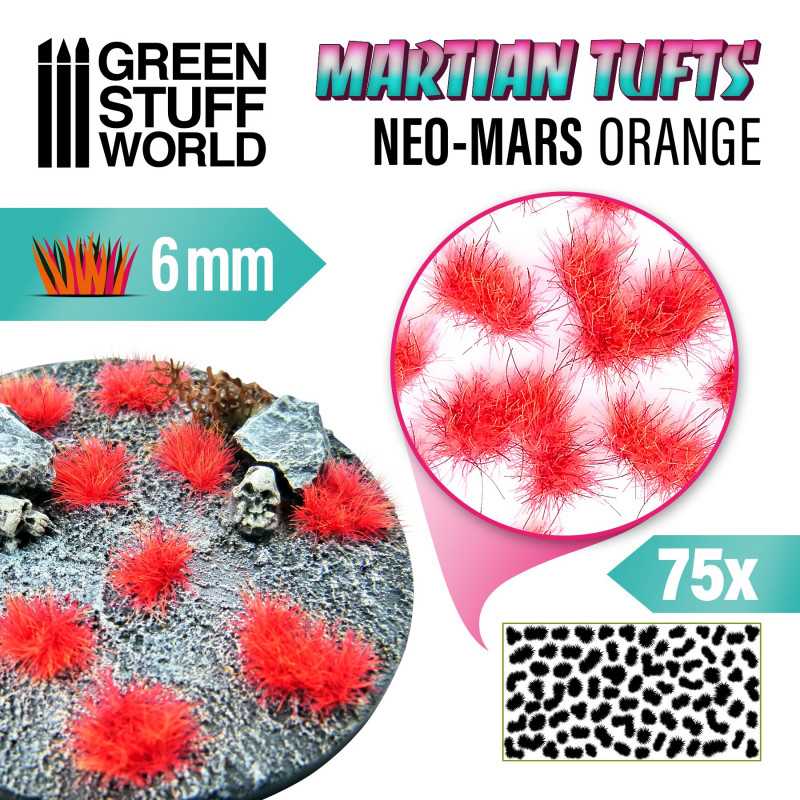 Touffes d'herbe martienne - NEO-MARS ORANGE | Touffes Martien Fluorescent