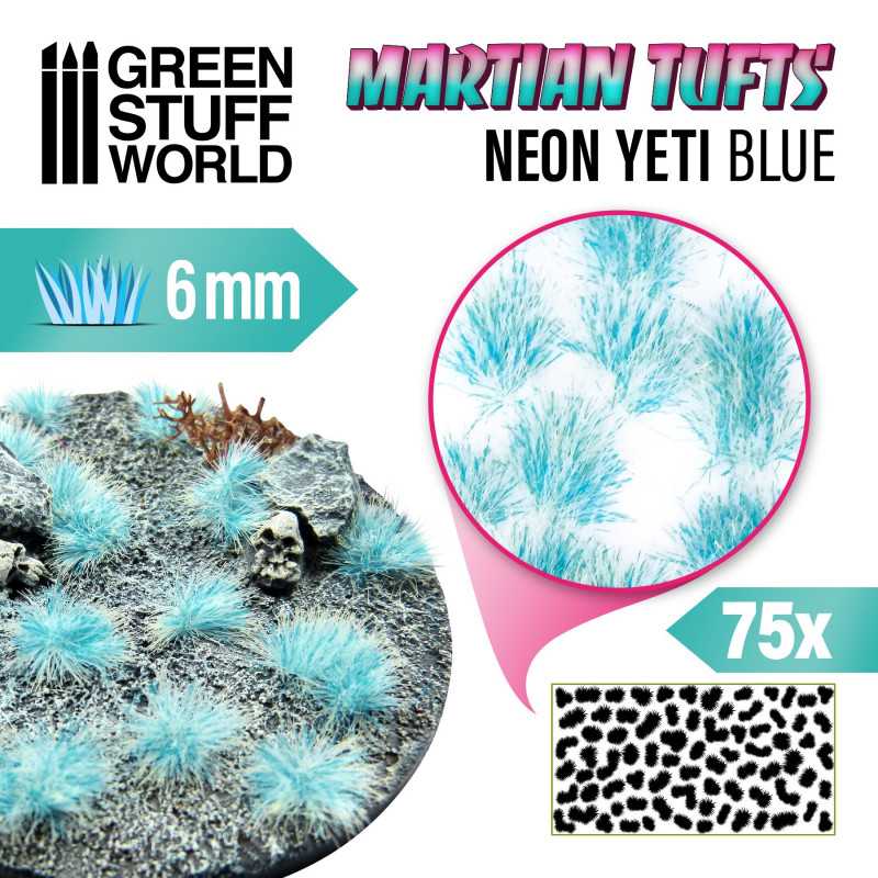Touffes d'herbe martienne - NEON YETI BLUE | Touffes Martien Fluorescent
