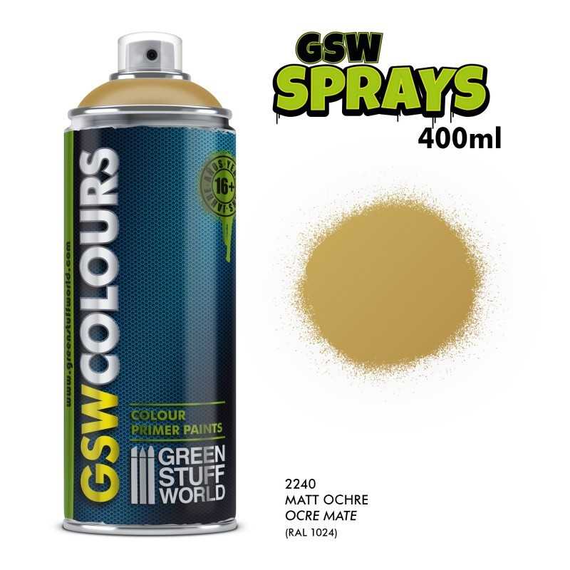 SPRAY Couleurs Ocre mat 400ml | Spray Appret de couleurs