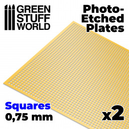 Photo-etched Plates - Medium Squares | Photo etch Mesh Plates
