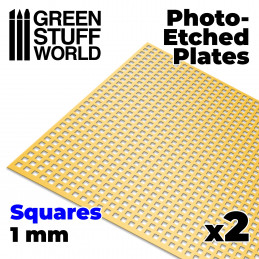 Messing-Tiefdruckbleche - Große Quadrate | Photogeätzte Blechplatten