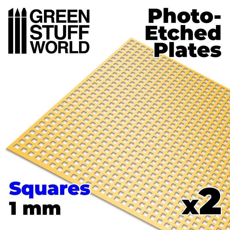 Photo-etched Plates - Large Squares | Photo etch Mesh Plates