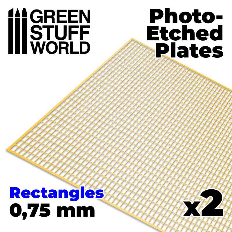 Photo-etched Plates - Medium Rectangles | Photo etch Mesh Plates