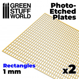 Placas Fotograbados - Rectangulos Grandes Rejillas Metal Fotograbadas