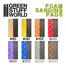 Foam Sanding Pads - FINE GRIT ASSORTMENT x20 | Flexible Sanding Pads