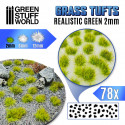 Grasbüschel - Selbstklebend - 2mm - Realistische Grün