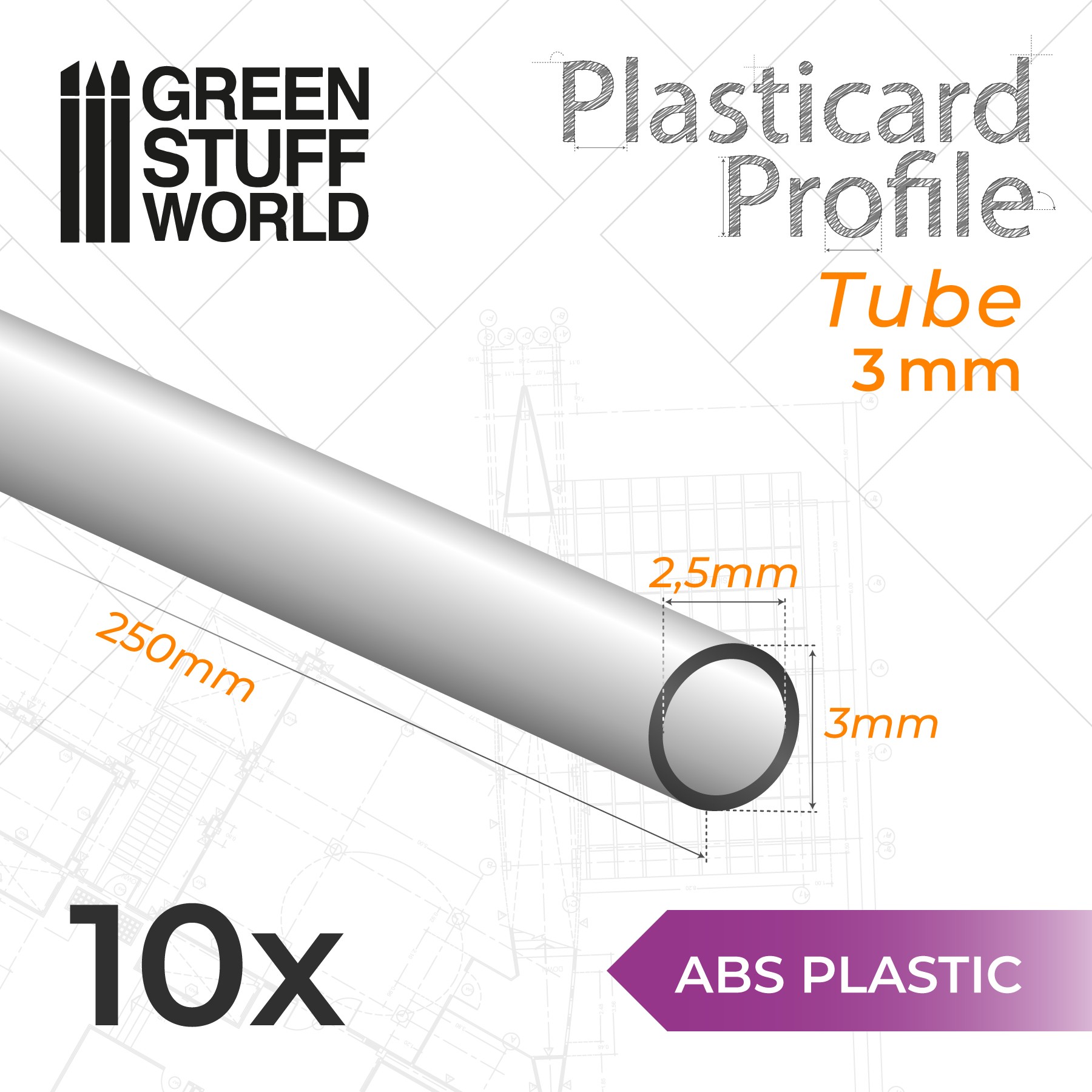 Details about   USA 10pcs 3mm x 9.84" ABS Styrene Plastic Round Tube  Model Layout USA S/H 